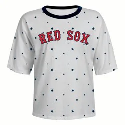 MLB Boston Red Sox Women's Stars Fashion T-Shirt - XL
