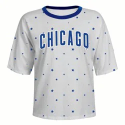 MLB Chicago Cubs Women's Stars Fashion T-Shirt - L