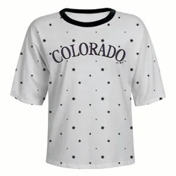 MLB Colorado Rockies Women's Stars Fashion T-Shirt - M