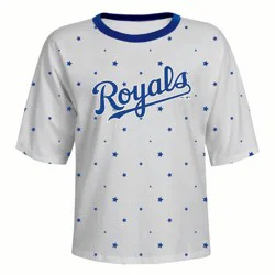 MLB Kansas City Royals Women's Stars Fashion T-Shirt - XL