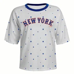 MLB New York Mets Women's Stars Fashion T-Shirt - S