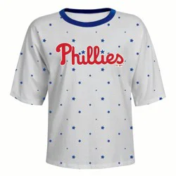 MLB Philadelphia Phillies Women's Stars Fashion T-Shirt - XL