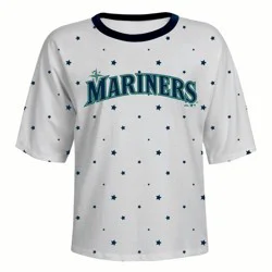 MLB Seattle Mariners Women's Stars Fashion T-Shirt - XL
