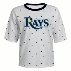MLB Tampa Bay Rays Women's Stars Fashion T-Shirt - M