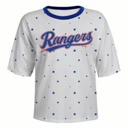 MLB Texas Rangers Women's Stars Fashion T-Shirt - L