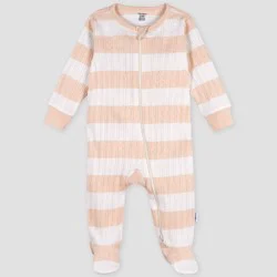 Gerber Childrenswear Gerber Baby Striped Sleep N' Play - Pink 0-3M