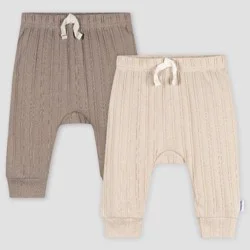 Gerber Childrenswear Gerber Baby 2pk Jogger Pants - Tan 0-3M