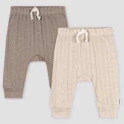 Gerber Childrenswear Gerber Baby 2pk Jogger Pants - Tan 6-9M