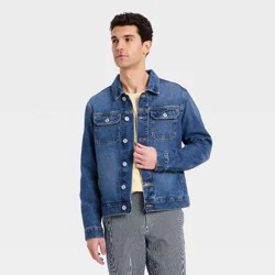 Men's Trucker Jacket - Goodfellow & Co™ Dark Wash XL