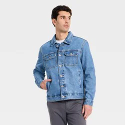 Men's Trucker Jacket - Goodfellow & Co™ Medium Wash XL