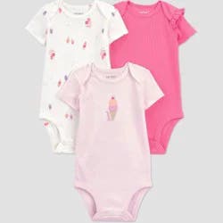 Carter's Just One You® Baby Girls' 3pk Ice Cream Short Sleeve Bodysuit - Pink Newborn