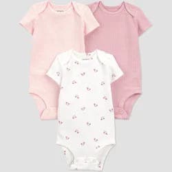 Carter's Just One You® Baby Girls' 3pk Floral Bodysuit - Ivory/Pink 9M