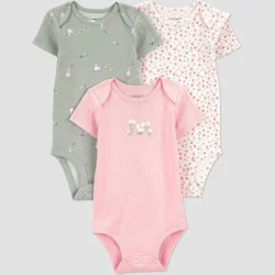 Carter's Just One You® Baby Girls' 3pk Ducks Bodysuit - Pink/Green 3M