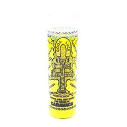 Reed Candle Brilux Cross of Caravaca Religious Candle - Yellow Wax