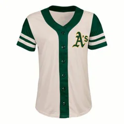 MLB Athletics Women's Antique White Jersey - M