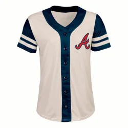 MLB Atlanta Braves Women's Antique White Jersey - XL