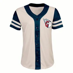 MLB Cleveland Guardians Women's Antique White Jersey - S