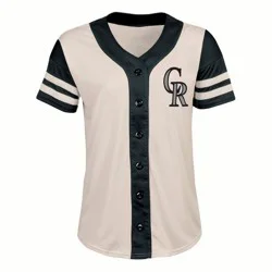 MLB Colorado Rockies Women's Antique White Jersey - L