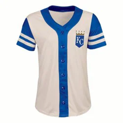 MLB Kansas City Royals Women's Antique White Jersey - S