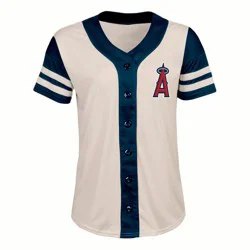 MLB Los Angeles Angels Women's Antique White Jersey - S