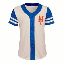MLB New York Mets Women's Antique White Jersey - S