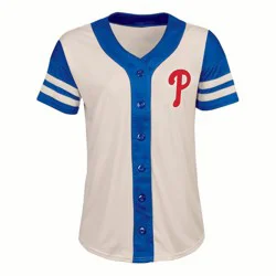 MLB Philadelphia Phillies Women's Antique White Jersey - L