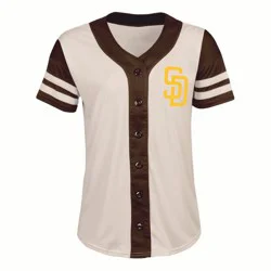 MLB San Diego Padres Women's Antique White Jersey - L