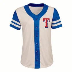 MLB Texas Rangers Women's Antique White Jersey - L