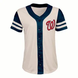 MLB Washington Nationals Women's Antique White Jersey - M