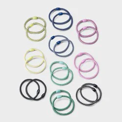 Hair Elastics with Non-Slip Rubber and Bead - 20ct - All In Motion™: Hair Styling, All Hair Types