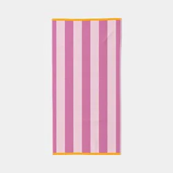 32"x62" Vertical Cabana Striped Reversible Beach Towel Pink - Sun Squad™