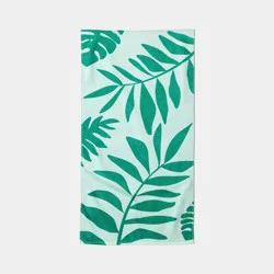 30"x60" Palm Leaf Beach Towel Teal - Sun Squad™