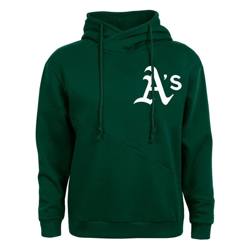 slide 1 of 3, MLB Athletics Women's Relaxed Fit Hoodie - L, 1 ct