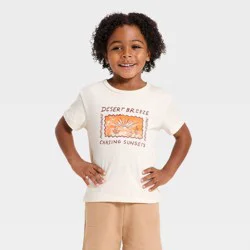 Toddler Boys' Short Sleeve Dessert Graphic T-Shirt - Cat & Jack™ Beige 2T