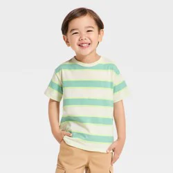 Toddler Boys' Stucco Striped Relaxed T-Shirt - Cat & Jack™ Green 3T