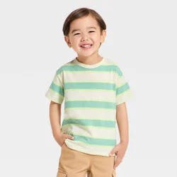 Toddler Boys' Stucco Striped Relaxed T-Shirt - Cat & Jack™ Green 4T