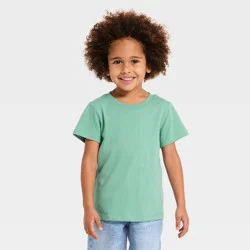 Toddler Boys' Short Sleeve Solid T-Shirt - Cat & Jack™ Teal Green 12M
