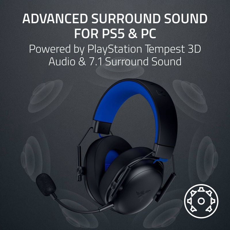 slide 5 of 8, Razer BlackShark V3 X HyperSpeed Headset for PlayStation, 1 ct