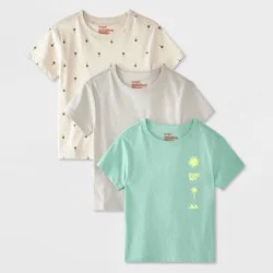Toddler Boys' 3pk Short Sleeve T-Shirt - Cat & Jack™ Green 3T
