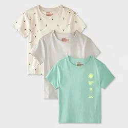 Toddler Boys' 3pk Short Sleeve T-Shirt - Cat & Jack™ Green 4T
