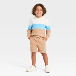 Toddler Boys' Hoodie and Shorts Set - Cat & Jack™ Brown 18M