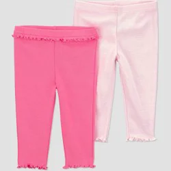 Carter's Just One You® Baby Girls' 2pk Striped Pants - Pink 9M