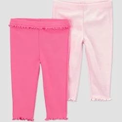 Carter's Just One You® Baby Girls' 2pk Striped Pants - Pink 12M