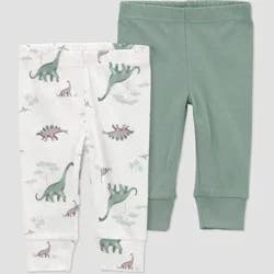 Carter's Just One You® Baby Boys' 2pk Dino Pants - Green Newborn