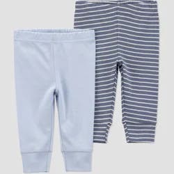 Carter's Just One You® Baby Boys' 2pk Striped Pants - Blue 3M
