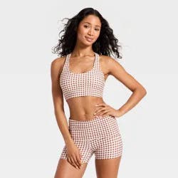 Women's T-Back Sports Bra - JoyLab™ Brown S