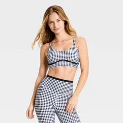 Women's Piped Sports Bra - JoyLab™ Gray M