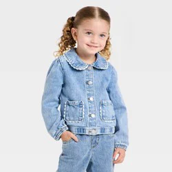Toddler Girls' Denim Jacket - Cat & Jack™ Light Wash 2T