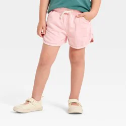 Toddler Girls' Denim Woven Shorts - Cat & Jack™ Pink 12M