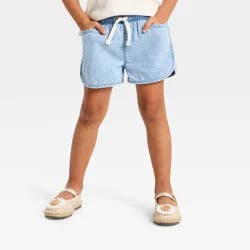 Toddler Girls' Denim Woven Shorts - Cat & Jack™ Light Wash 12M